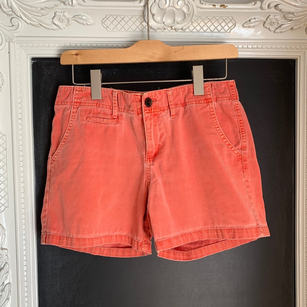 Coral Summery Khaki Shorts Size 4